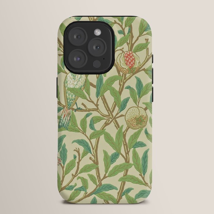 William Morris Bird & Pomegranate Bayleaf and Cream iPhone Case Gallery Image 15