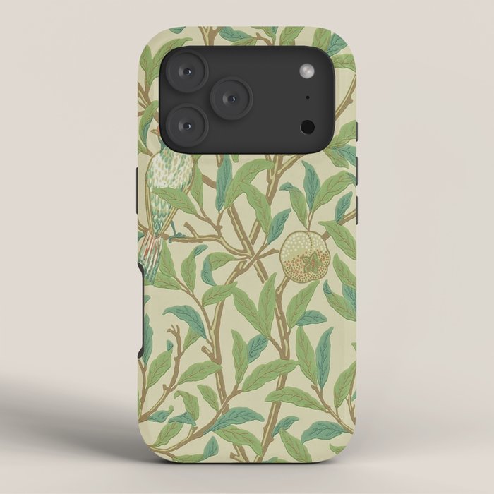 William Morris Bird & Pomegranate Bayleaf and Cream iPhone Case Gallery Image 3
