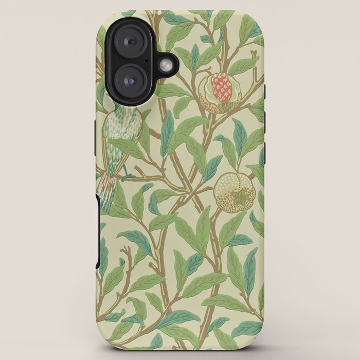 William Morris Bird & Pomegranate Bayleaf and Cream iPhone Case Gallery Image 5