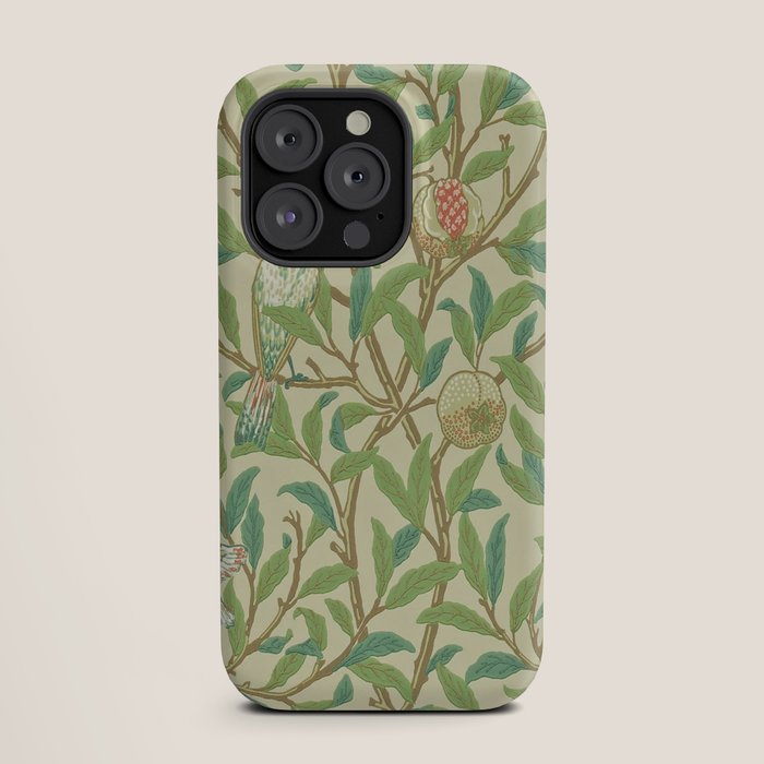 William Morris Bird & Pomegranate Bayleaf and Cream iPhone Case Gallery Image 19