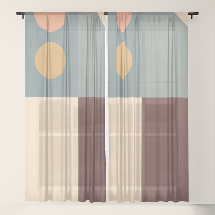 Abstract Geometric Shapes 47 Window Curtain Gallery Image 17