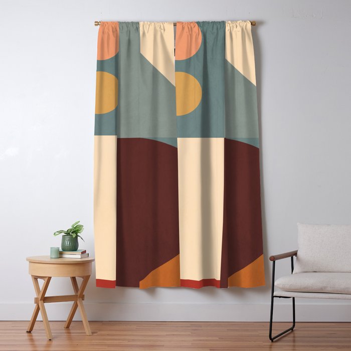 Abstract Geometric Shapes 47 Window Curtain Gallery Image 5