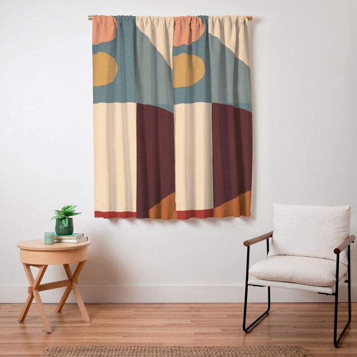 Abstract Geometric Shapes 47 Window Curtain Gallery Image 7