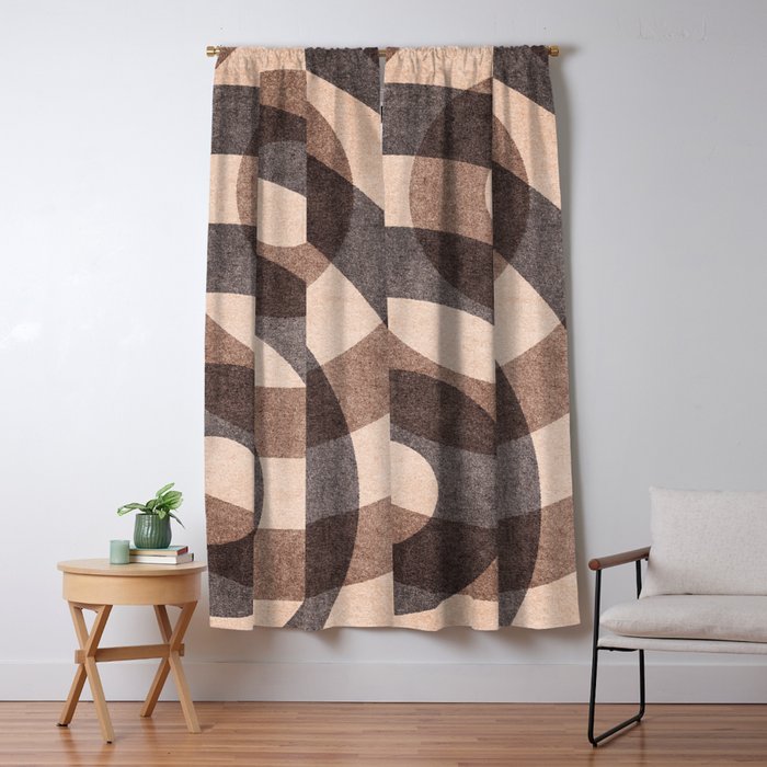 ABSTRACT ALPHABET / Decorative O Window Curtain Gallery Image 1