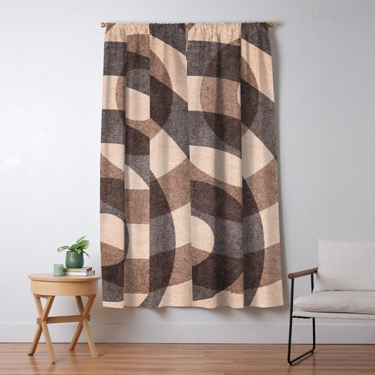 ABSTRACT ALPHABET / Decorative O Window Curtain Gallery Image 1