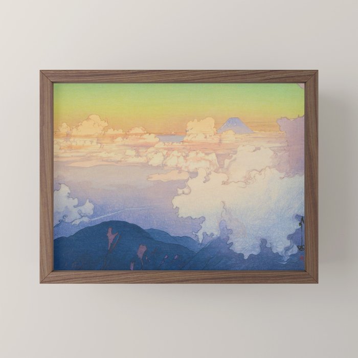 Above the Clouds (Un-Hyo) Vintage Beautiful Japanese Woodblock Print Hiroshi Yoshida Mini Art Print Gallery Image 2
