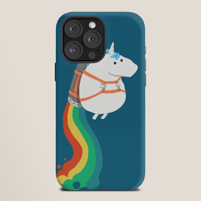 Fat Unicorn on Rainbow Jetpack iPhone Case Gallery Image 12