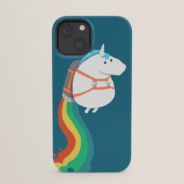 Fat Unicorn on Rainbow Jetpack iPhone Case Gallery Image 29