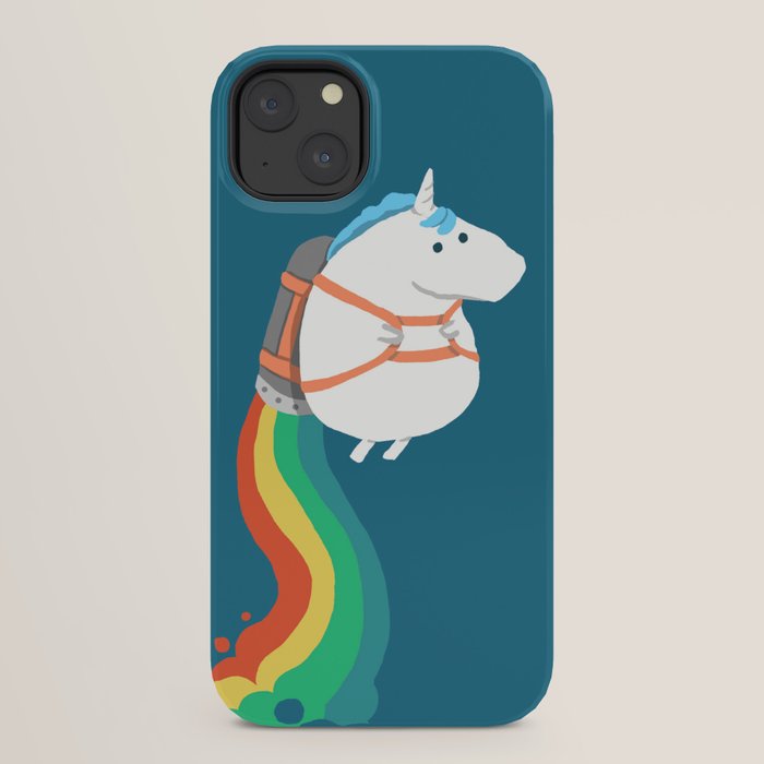 Fat Unicorn on Rainbow Jetpack iPhone Case Gallery Image 22