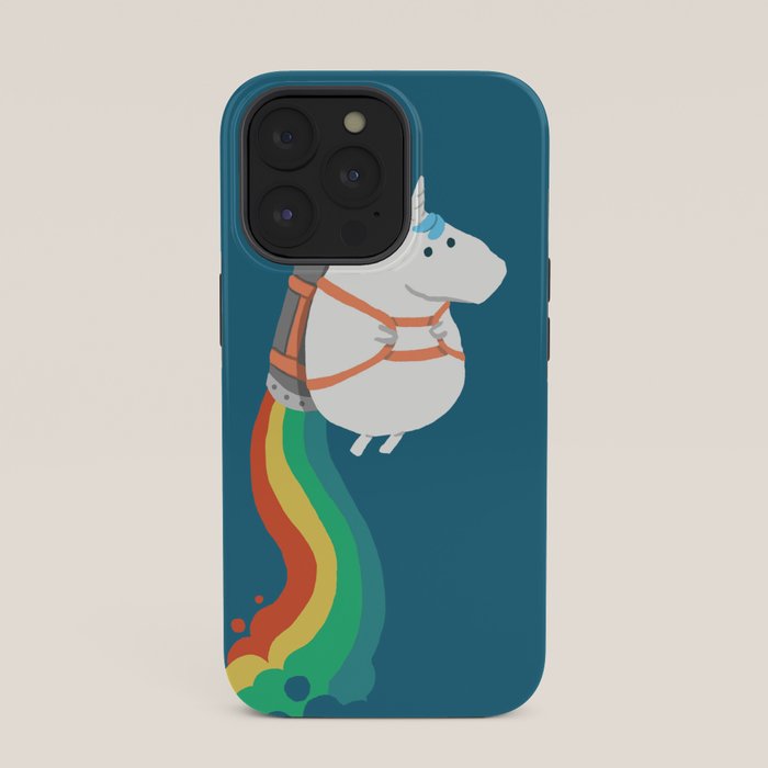 Fat Unicorn on Rainbow Jetpack iPhone Case Gallery Image 35