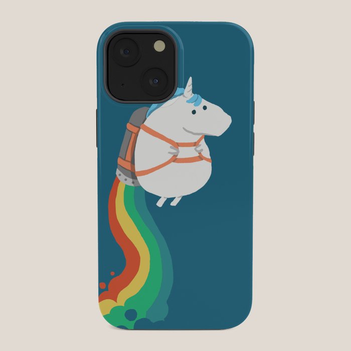 Fat Unicorn on Rainbow Jetpack iPhone Case Gallery Image 34