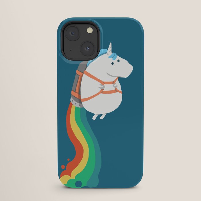 Fat Unicorn on Rainbow Jetpack iPhone Case Gallery Image 25