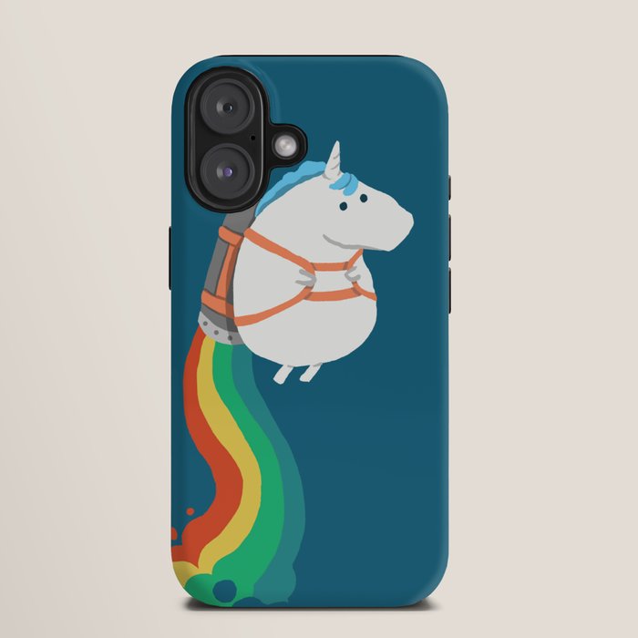 Fat Unicorn on Rainbow Jetpack iPhone Case Gallery Image 9