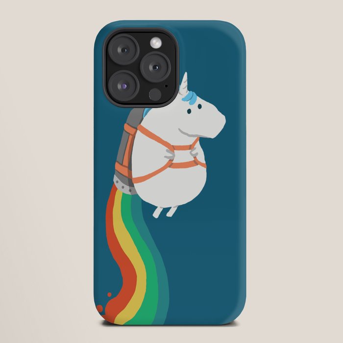 Fat Unicorn on Rainbow Jetpack iPhone Case Gallery Image 20