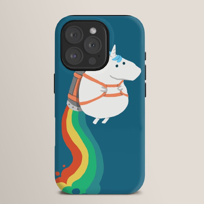 Fat Unicorn on Rainbow Jetpack iPhone Case Gallery Image 15