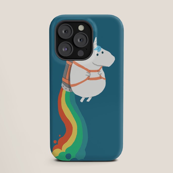 Fat Unicorn on Rainbow Jetpack iPhone Case Gallery Image 19