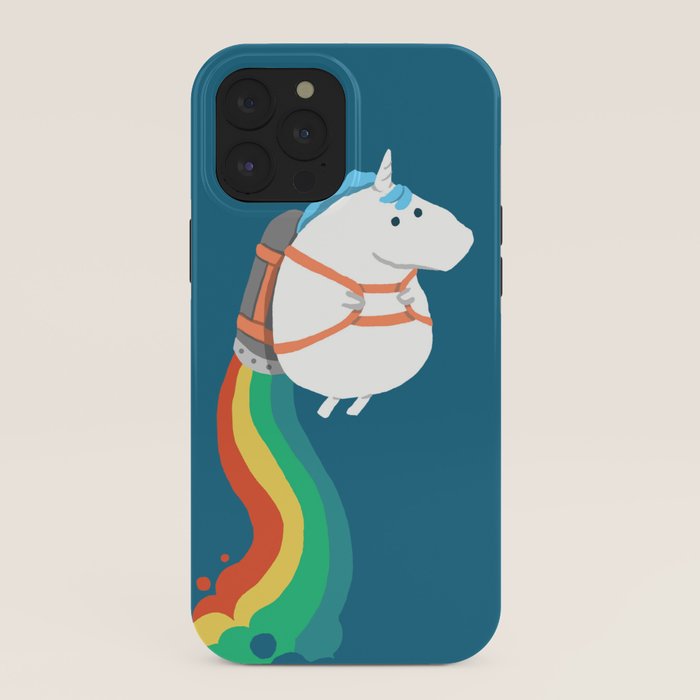 Fat Unicorn on Rainbow Jetpack iPhone Case Gallery Image 40