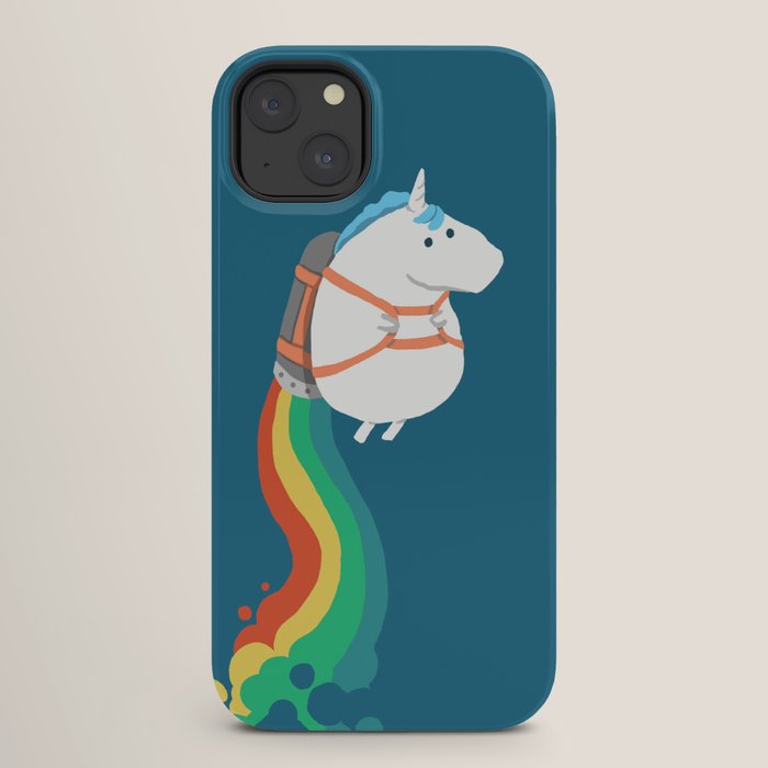 Fat Unicorn on Rainbow Jetpack iPhone Case Gallery Image 26
