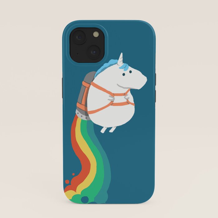 Fat Unicorn on Rainbow Jetpack iPhone Case Gallery Image 37