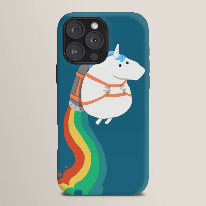 Fat Unicorn on Rainbow Jetpack iPhone Case Gallery Image 16