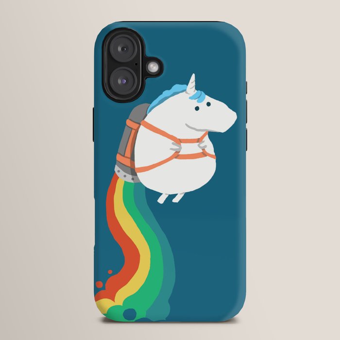 Fat Unicorn on Rainbow Jetpack iPhone Case Gallery Image 14