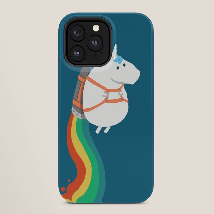Fat Unicorn on Rainbow Jetpack iPhone Case Gallery Image 28