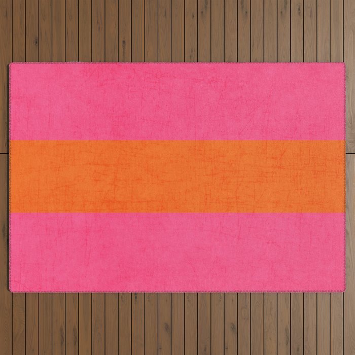 hot pink and orange classic Outdoor Rug Gallery Image 3