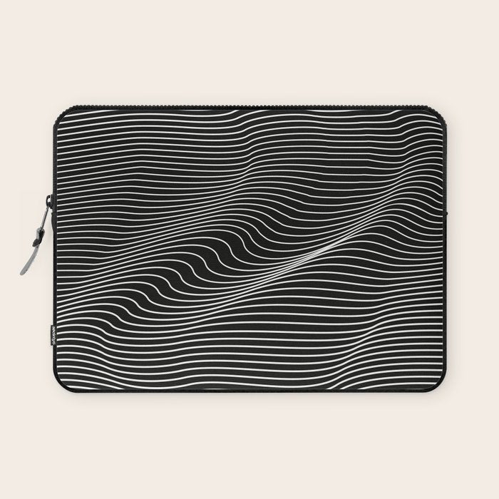 Minimal curves black Laptop Sleeve Gallery Image 1