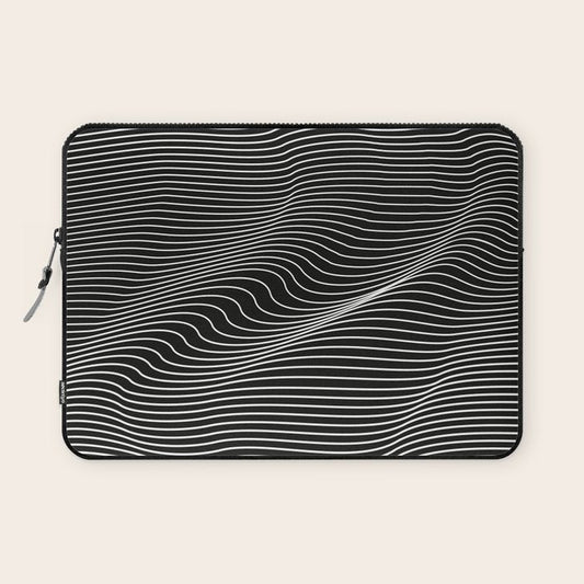 Minimal curves black Laptop Sleeve Gallery Image 1