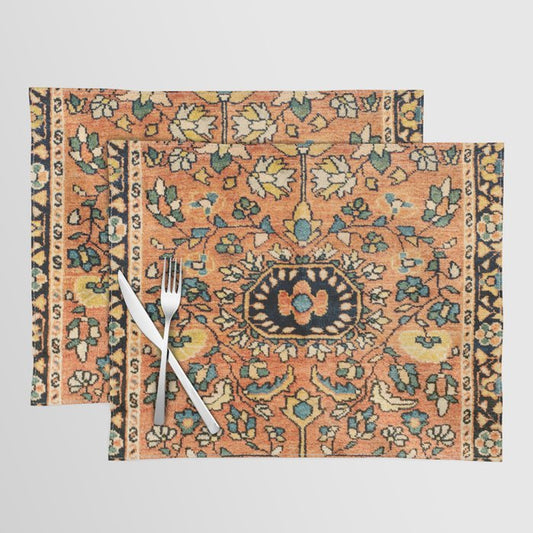 Sarouk Poshti Vintage Persian Rug Print Placemat Gallery Image 2