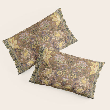 William Morris Antique Redcar Persian Floral Pillow Sham Gallery Image 2