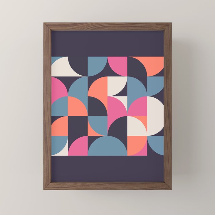 Mid Century Geometric 22 Mini Art Print Gallery Image 2