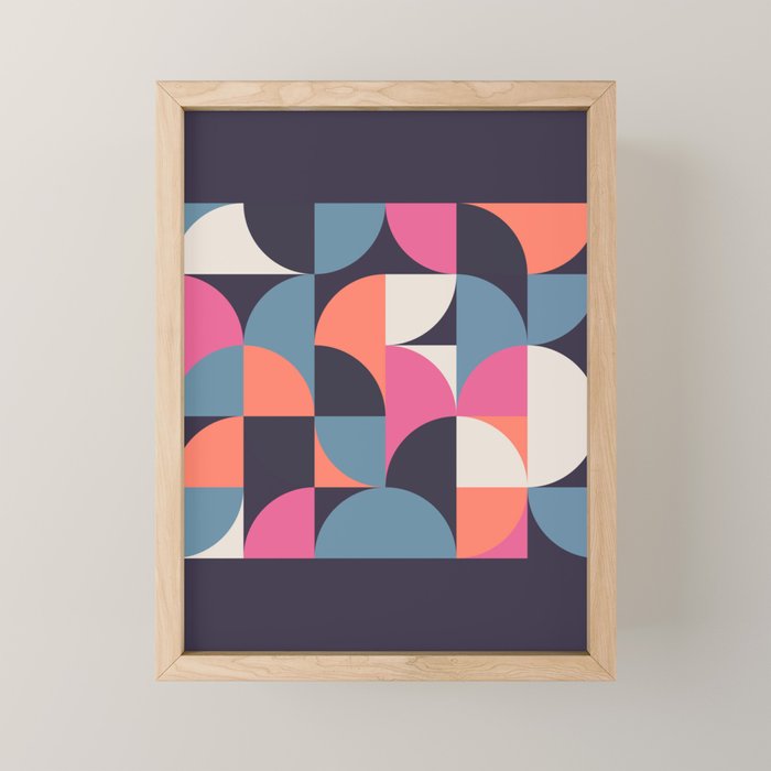 Mid Century Geometric 22 Mini Art Print Gallery Image 1