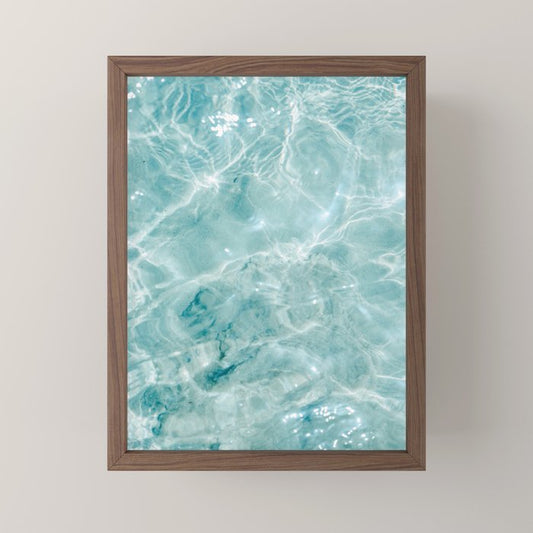 Clear blue water | Colorful ocean photography print | Turquoise sea Mini Art Print Gallery Image 2