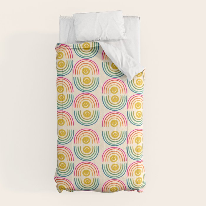 Smiley Rainbow Print Comforter Gallery Image 5
