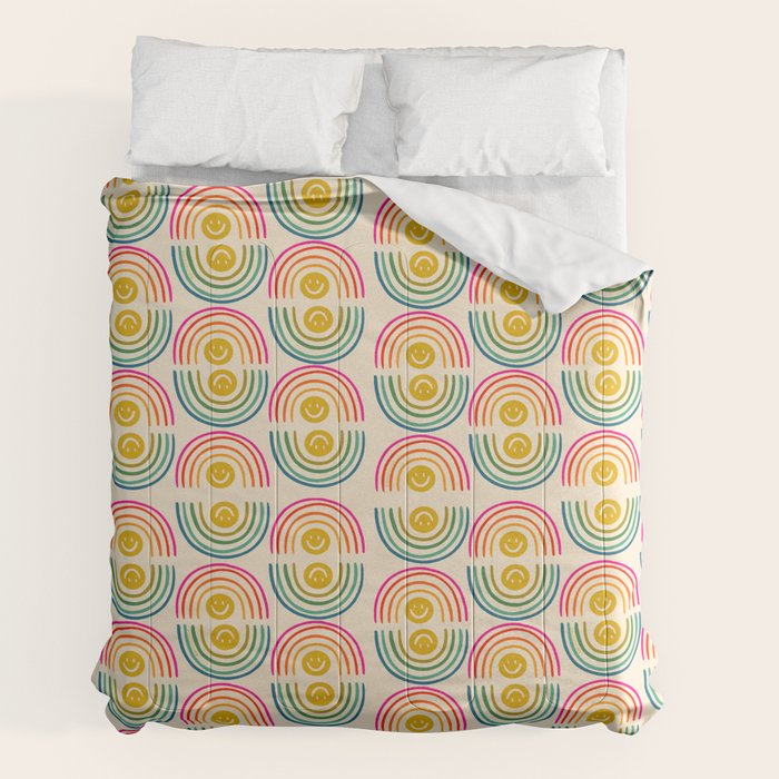 Smiley Rainbow Print Comforter Gallery Image 2