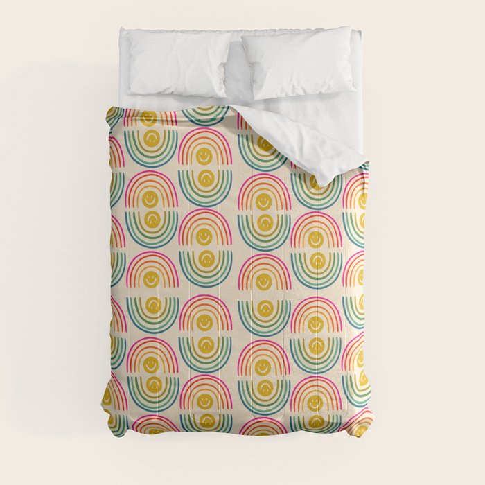 Smiley Rainbow Print Comforter Gallery Image 8