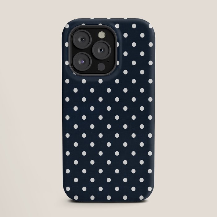 navy swiss dots iPhone Case Gallery Image 19