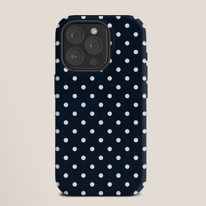 navy swiss dots iPhone Case Gallery Image 11