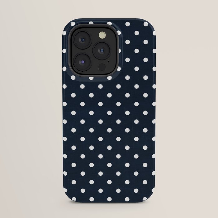 navy swiss dots iPhone Case Gallery Image 31