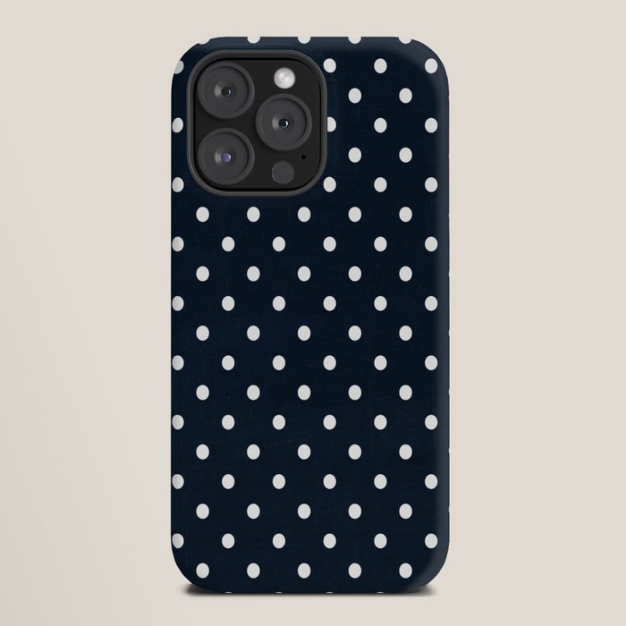 navy swiss dots iPhone Case Gallery Image 20