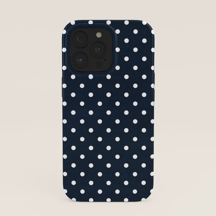 navy swiss dots iPhone Case Gallery Image 39