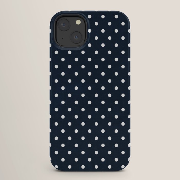 navy swiss dots iPhone Case Gallery Image 26