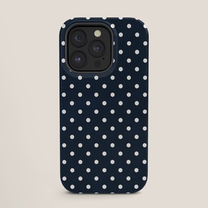 navy swiss dots iPhone Case Gallery Image 27