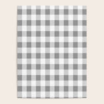 Gingham Large Gray White Poster Gallery Image 1