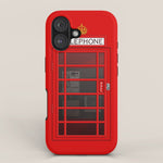 RED TELEPHONE BOX BOOTH PHONE BOX iPhone Case Gallery Image 1