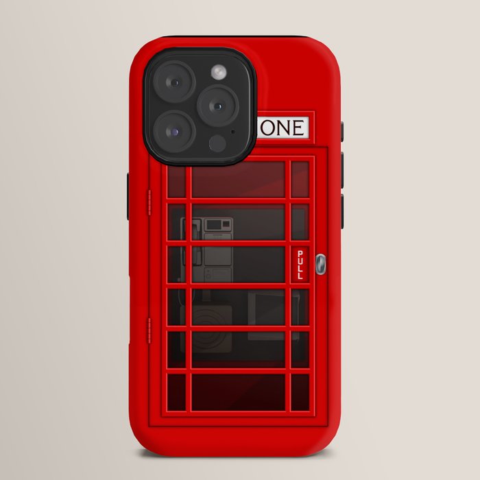 RED TELEPHONE BOX BOOTH PHONE BOX iPhone Case Gallery Image 15