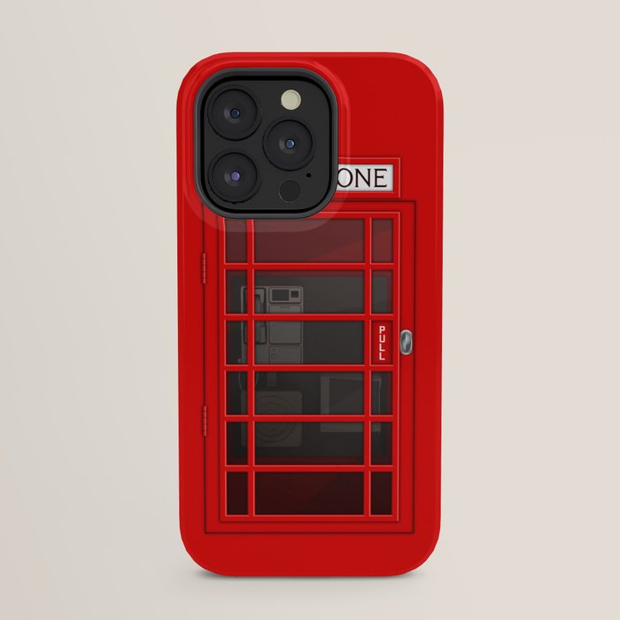 RED TELEPHONE BOX BOOTH PHONE BOX iPhone Case Gallery Image 31