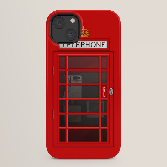 RED TELEPHONE BOX BOOTH PHONE BOX iPhone Case Gallery Image 30