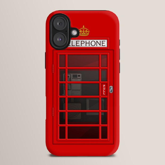 RED TELEPHONE BOX BOOTH PHONE BOX iPhone Case Gallery Image 14